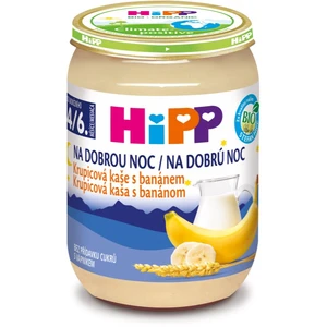 HiPP BIO KAŠA Dobrú noc Krupicová s banánom