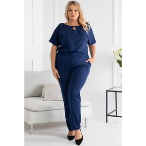 Karko Woman's Jumpsuit Q242 Navy Blue