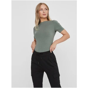 Green Womens Basic T-Shirt VERO MODA Panda - Women