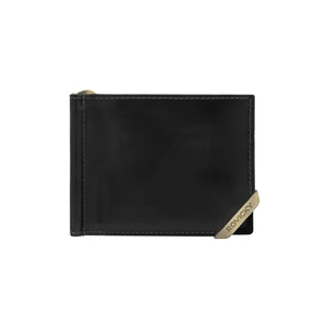 Black and dark brown banknote wallet with compartments