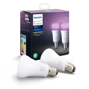 LED žárovka E27 Philips Hue 2ks 6,5W (60W) White and Color Ambiance (2000-6500K/RGB) stmívatelná