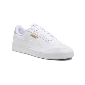 White Girls Leather Shoes Puma Shuffle Jr. - unisex