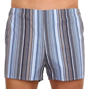 Classic men's shorts Foltýn blue with oversized stripes