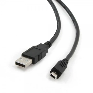 Kabel CABLEXPERT USB A-MINI 5PM 2.0 1,8m HQ Black, zlacené kontakty