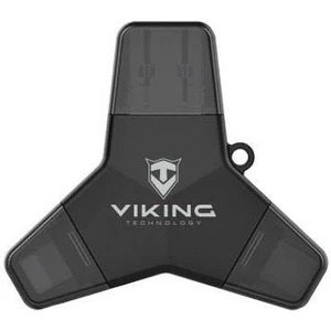 USB flash disk Viking 32GB, USB/USB-C/Micro USB/Lightning (VUFII32B) čierny USB flash disk • kapacita 32 GB • USB 3.0, USB-C, microUSB, Lightning kone