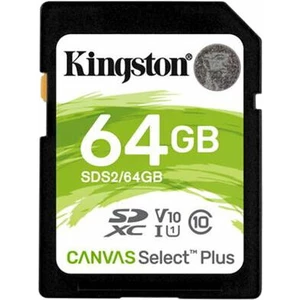 Kingston paměťová karta Canvas Select Plus Sdxc 64Gb Class 10 Uhs-i