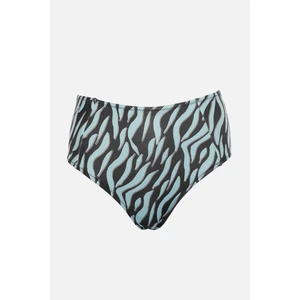 Trendyol Multicolored Zebra Patterned High Waist Bikini Bottoms