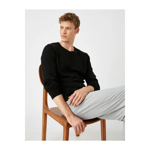 Koton Men's Black Basic Sweater