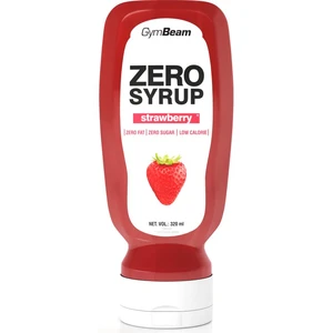 GymBeam Zero Syrup toppingový sirup bez kalorií příchuť Strawberry 320 ml