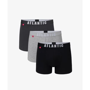 3-PACK Men's boxers ATLANTIC - graphite, gray, black