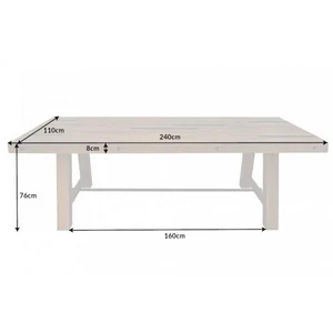 Jedálenský stôl FÉNIX Dekorhome 200x100x76 cm,Jedálenský stôl FÉNIX Dekorhome 200x100x76 cm