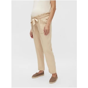 Beige Maternity Pants Mama.licious New Bethune - Women