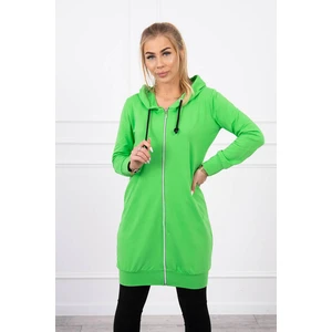 Hooded dress with a hood light green