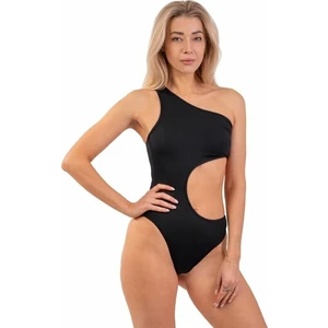 Nebbia One Shoulder Asymmetric Monokini Dámské plavky Black M