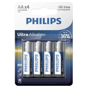 Tužkové baterie AA Philips Ultra Alkaline LR6 E4B alkalické