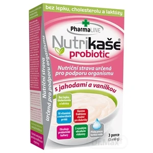 Nutrikaše probiotic s jahodami a vanilkou 180g (3x60g)