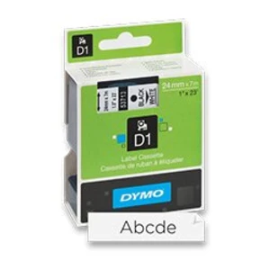 Dymo D1 53713, S0720930, 24mm x 7m černý tisk / bílý podklad, originální páska