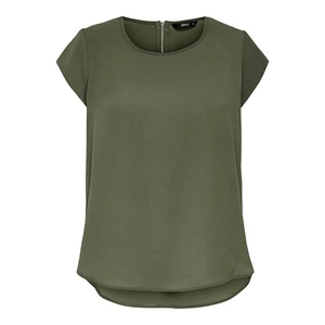 Khaki dámské tričko na zip ONLY Vic - Dámské