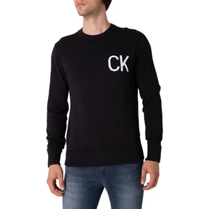 Calvin Klein Mikina Eo/ Ck Logo Swtr, Bae - Pánské