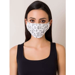 Opakovaně použitelná bílá bavlněná maska