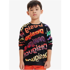 Black Kids Patterned Sweatshirt Desigual Sweat Xocolat - Boys