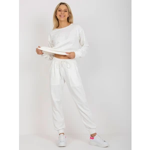 Two-piece tracksuit Ecru with inscription