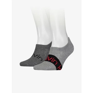 Sada dvou párů šedých pánských ponožek Calvin Klein Underwear - Pánské