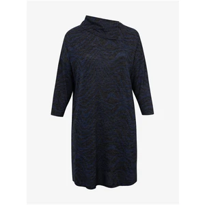 Dark blue brindle sweater dress Fransa - Women