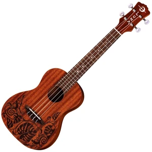 Luna Lizard Koncert ukulele Lizard/Leaf design