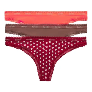 Calvin Klein 3 PACK - dámská tanga QD3802E-65K S