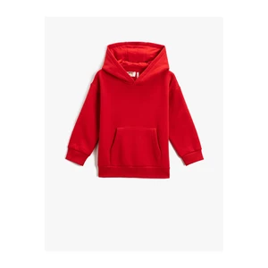 Koton Basic Hoodie and Sweatshirt Kangaroo with Pocket