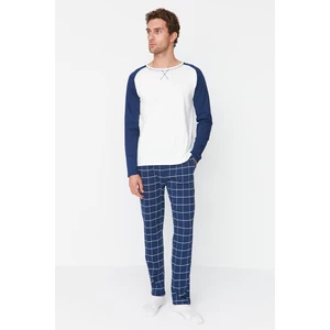 Trendyol Pajama Set - Dark blue - Plaid