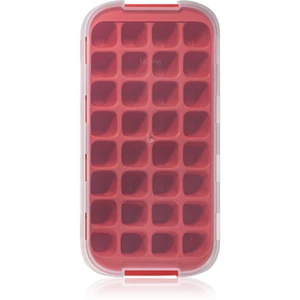 Lékué Industrial Ice Cube Tray with Lid silikonová forma na led barva Red 1 ks