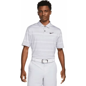 Nike Dri-Fit Tour Mens Striped Golf Polo Oxygen Purple/Football Grey/Black M