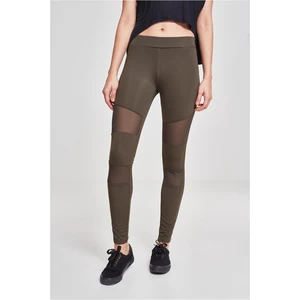 Women's Tech Mesh Leggings - Dark Olive