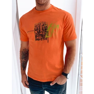 Men's T-shirt with peach print Dstreet