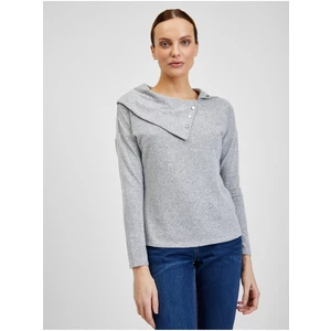 Orsay Grey Ladies T-Shirt with Decorative Details - Women