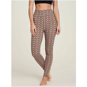 Brown Patterned Women's Leggings Tranquillo - Women