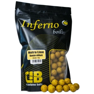 Carp inferno boilies nutra line banán oliheň - 1 kg 20 mm