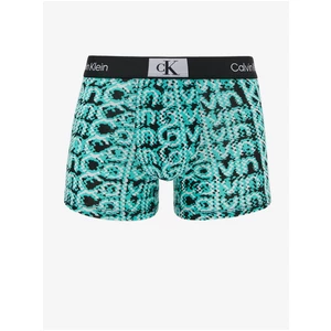 Tyrkysové pánské vzorované boxerky Calvin Klein Underwear - Pánské