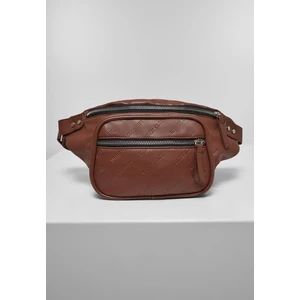 Synthetic leather shoulder bag brown