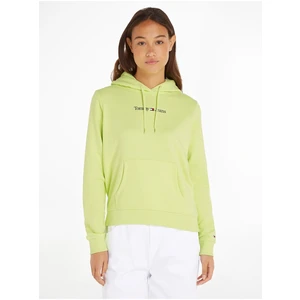 Yellow Womens Sweatshirt Tommy Jeans Serif Linear - Women