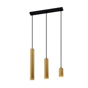 Lampa wisząca w czarno-złotym kolorze z metalowym kloszem 6x46 cm Tubo – Candellux Lighting