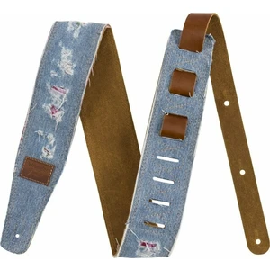 Fender Wrangler Ripped Paisley Denim Strap Curea de chitară