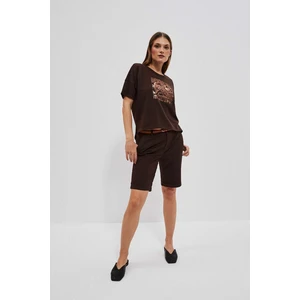 Moodo women's T-shirt - dark brown