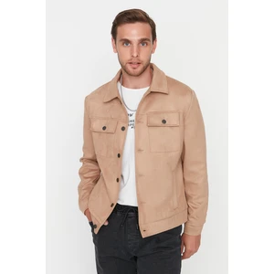 Trendyol Camel Men Regular Fit Suede Coat.