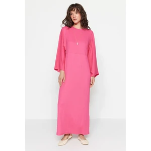 Trendyol Pink Spanish Knitted Dress with Sleeves