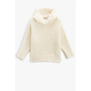 Koton Hooded Knit Sweater Basic Soft Texture Long Sleeve