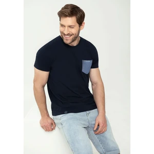 Volcano Man's T-shirt T-Simple M02123-S23 Navy Blue