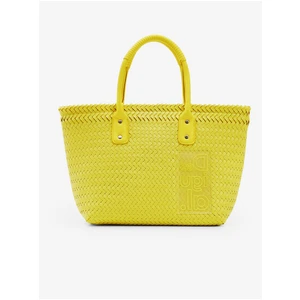 Yellow Ladies Handbag Desigual Basket Braided Zaire - Women